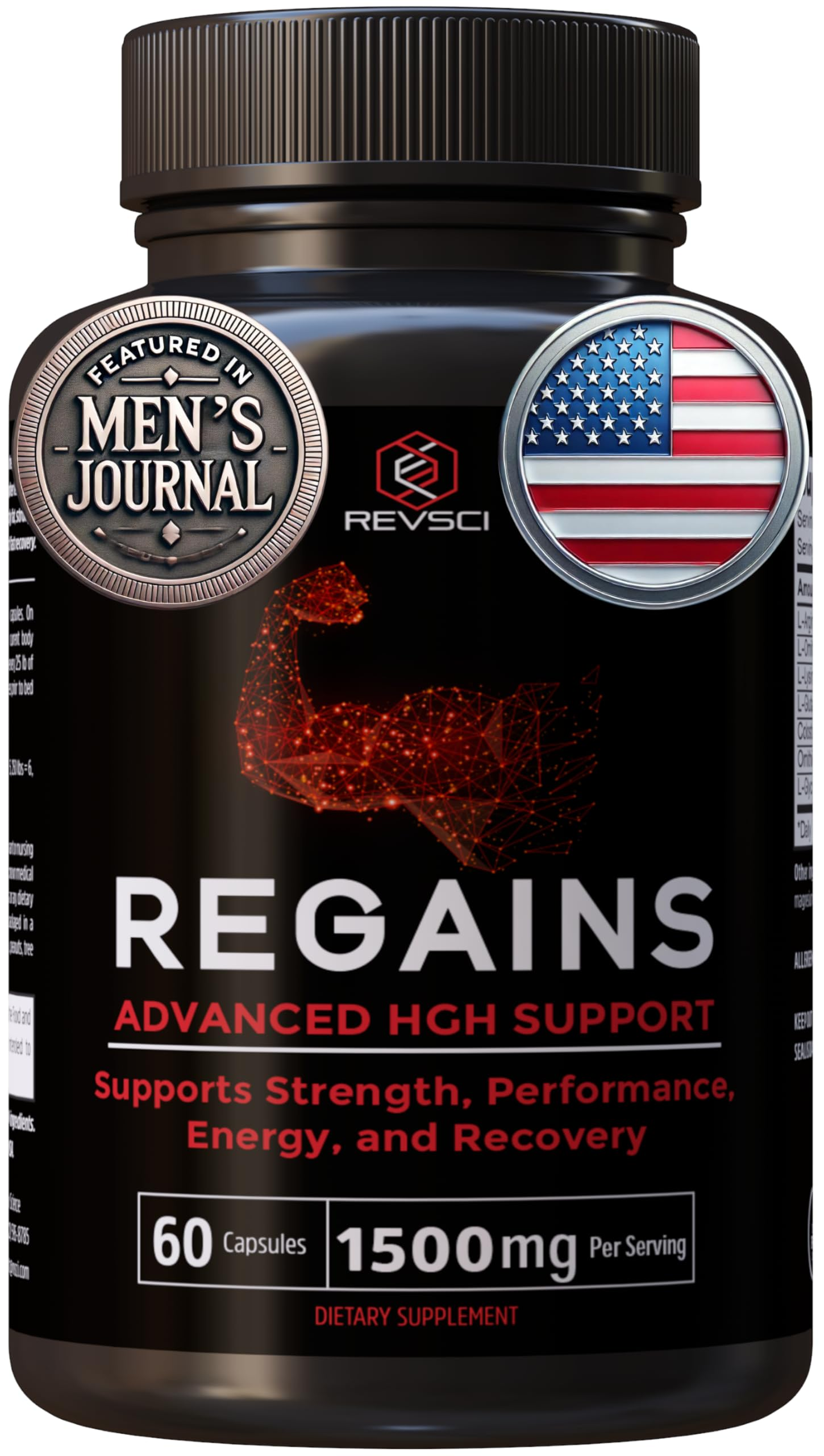 Regains Advanced HGH Support – Natural Anabolic Muscle Growth for Men & Women | 60 Capsules