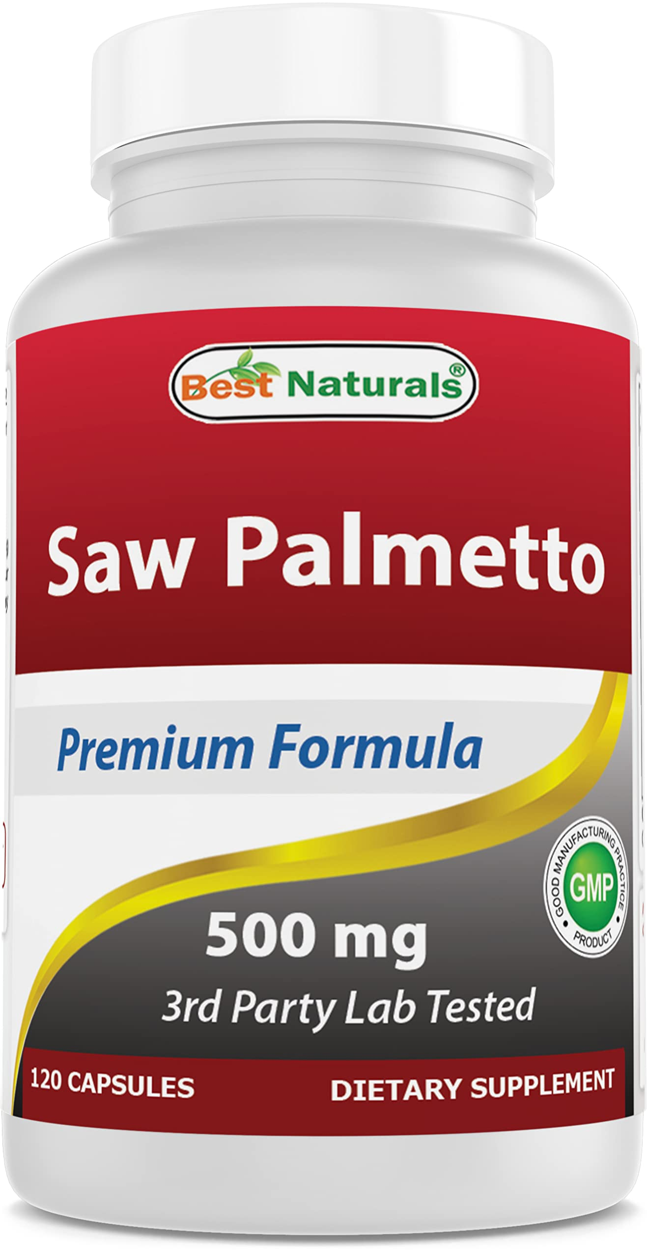 Saw Palmetto Prostate Supplements for Men – 500mg 10:1 Extract, 120 Capsules
